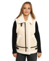 Veste style effet peau sans manche